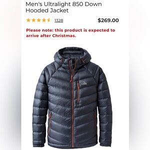 NWOT L.L.Bean 850 Hooded Puffy Coat